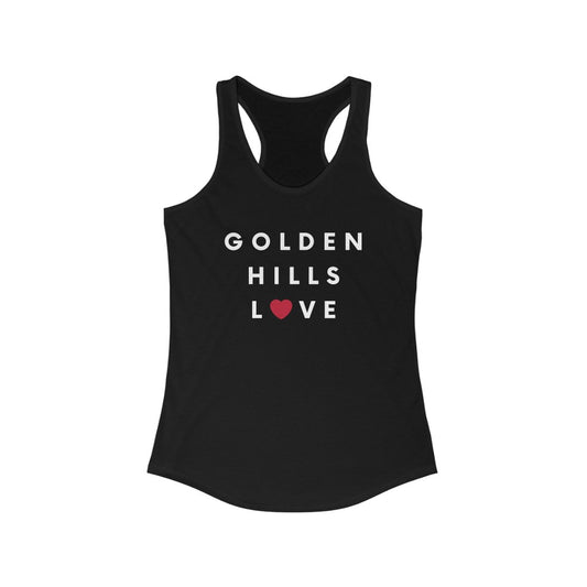 Golden Hills Love Women's Racerback Tank Top