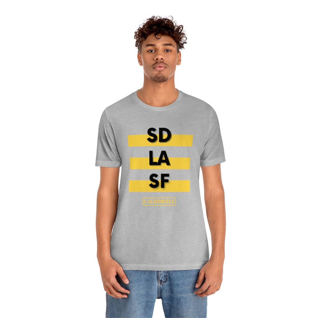 SD LA SF California Tee (Yellow)