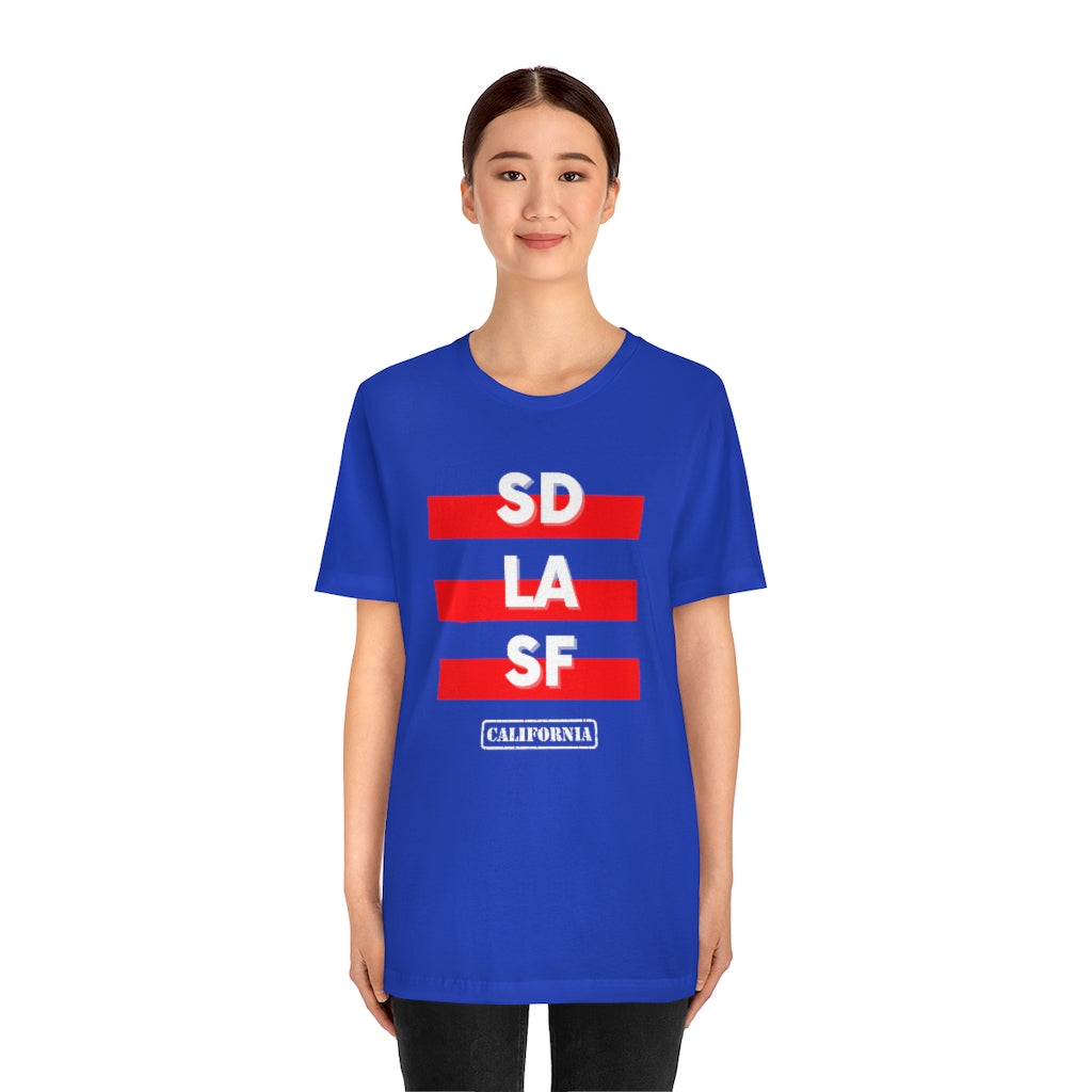 SD LA SF California Tee (Red)