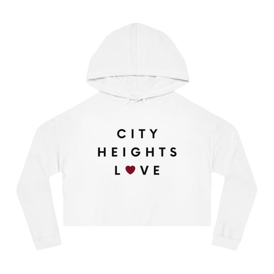 City Heights Love Women's Cropped Hoodie, SD Hooded Sweatshirt