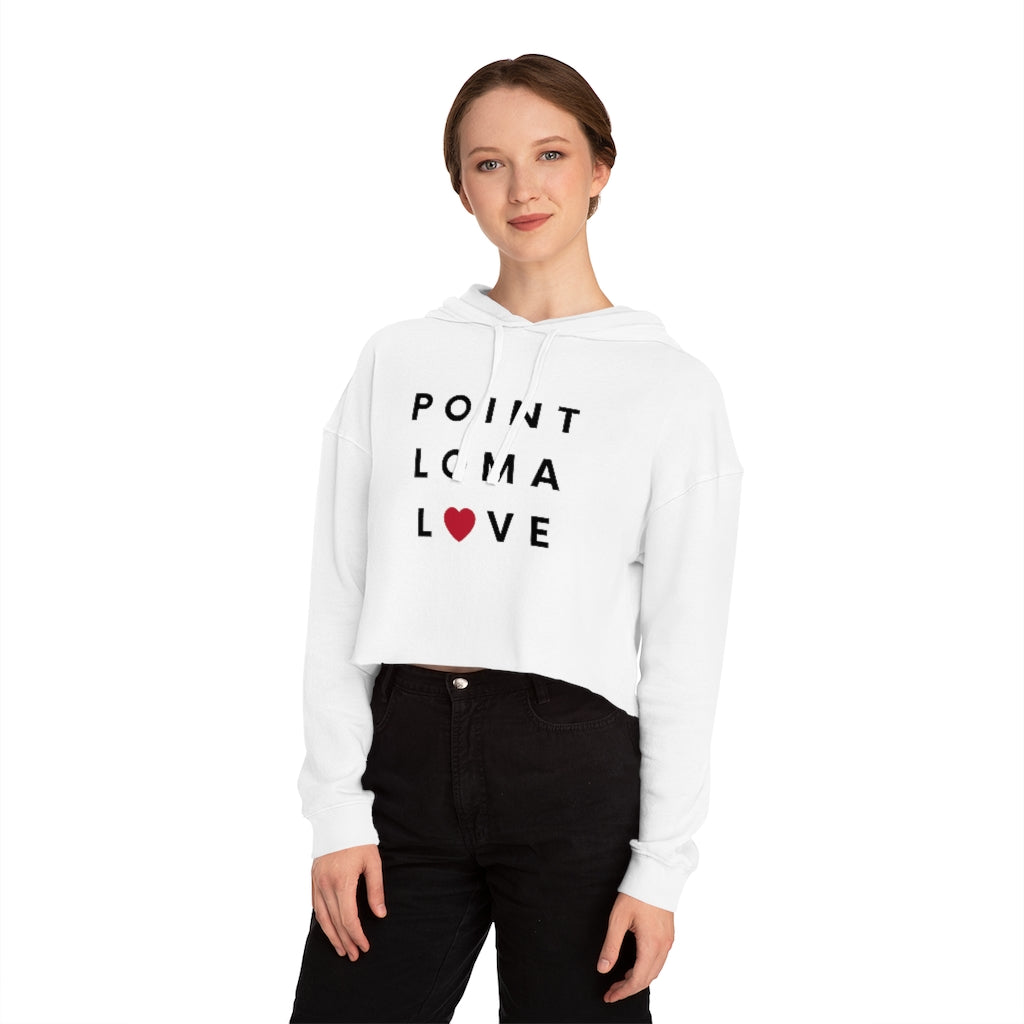 Point Loma Love Cropped Hoodie, Women's Neighborhood Hooded Sweatshirt