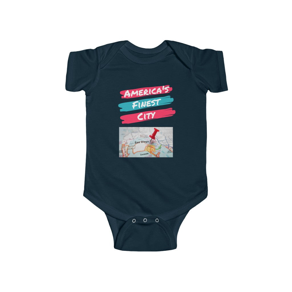 America's Finest City Baby Onesie (Red)