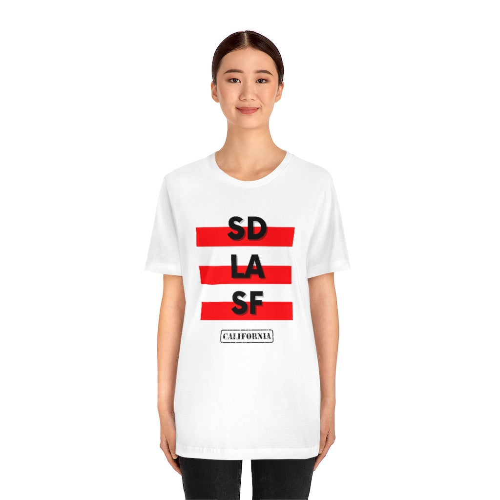 SD LA SF California Tee (Red)