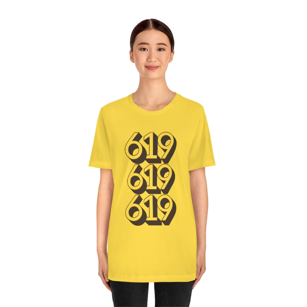 619 Tee, San Diego Brown and Gold Unisex Jersey T-Shirt