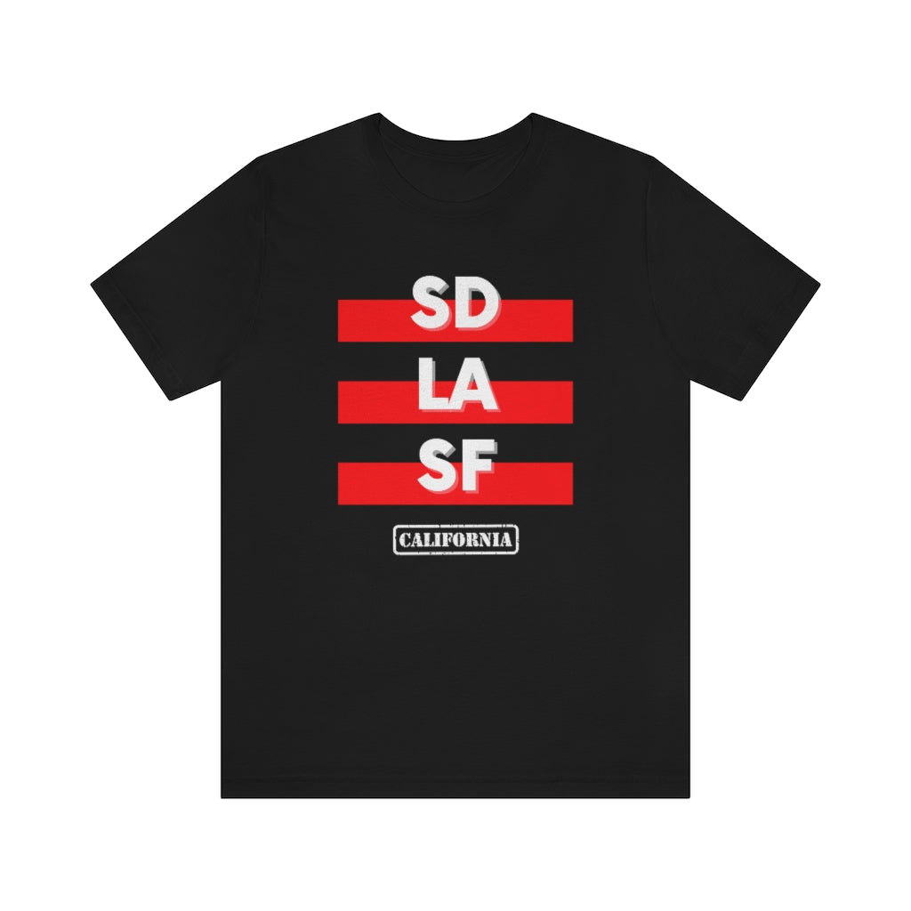 SD LA SF California Tee (Red)