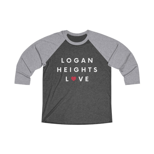 Logan Heights Love Long Sleeve Baseball Tee, San Diego Neighborhood T-shirt (Unisex) (Multiple Colors Avail)