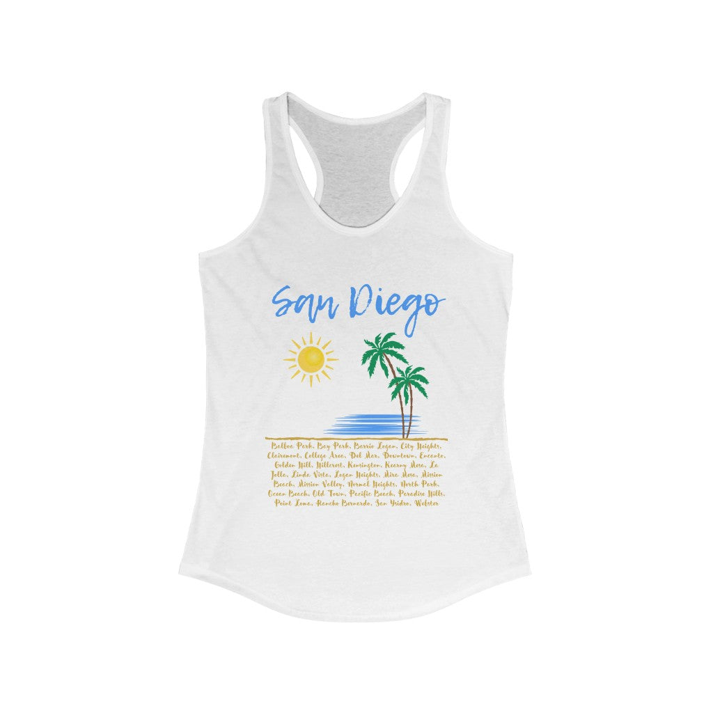 San Diego Neighborhoods Women's Tank-Top (Baby Blue)