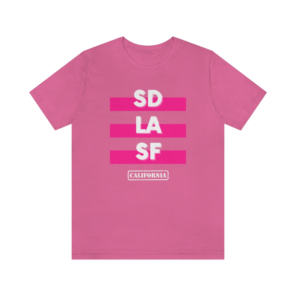 SD LA SF California Tee (Pink)