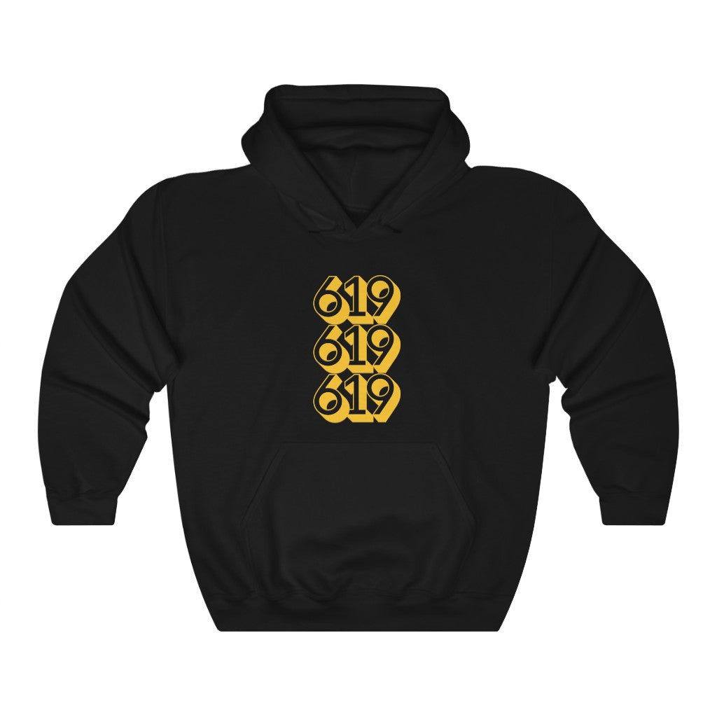 619 Hoodie | San Diego Brown and Gold Sweatshirt