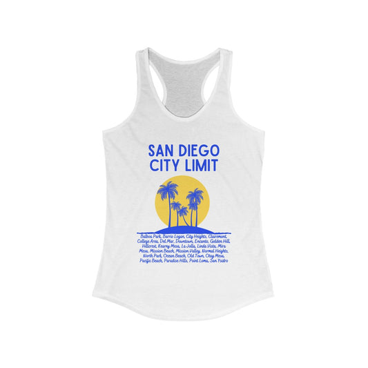 San Diego City Limit Women's Racer-Back Tank-Top (Royal Blue)