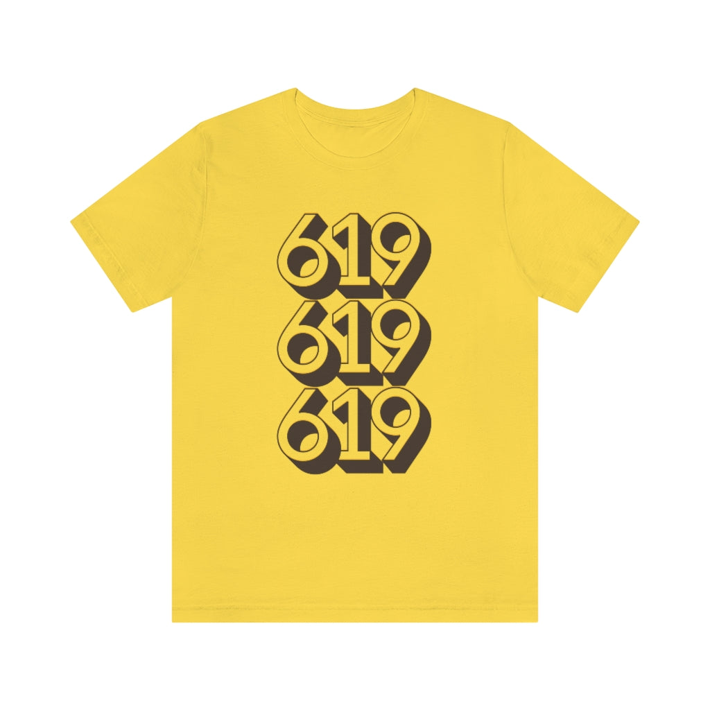 619 Tee, San Diego Brown and Gold Unisex Jersey T-Shirt