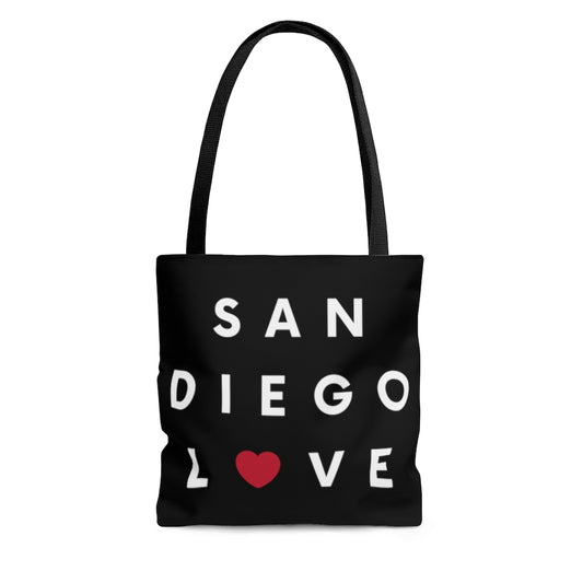 San Diego Love Black Tote Bag