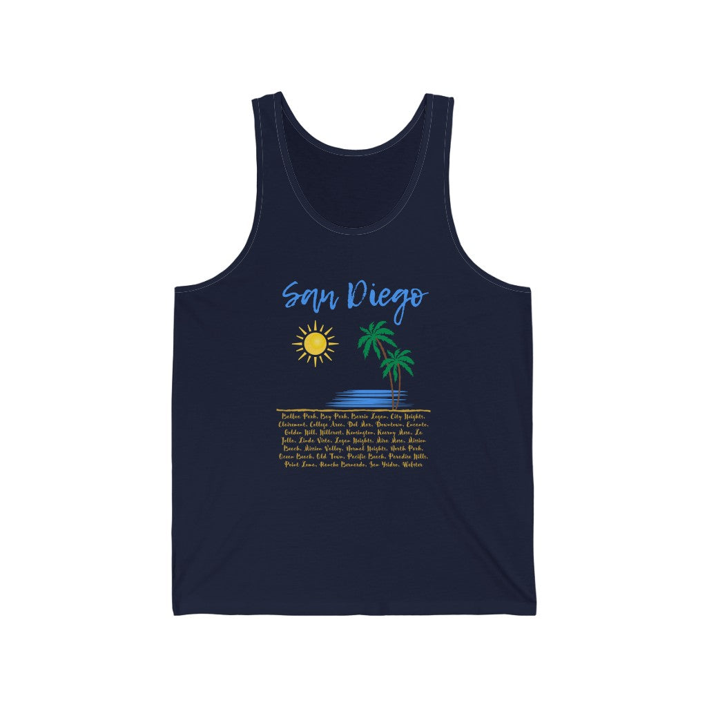 San Diego Neighborhoods Tank (Baby Blue)
