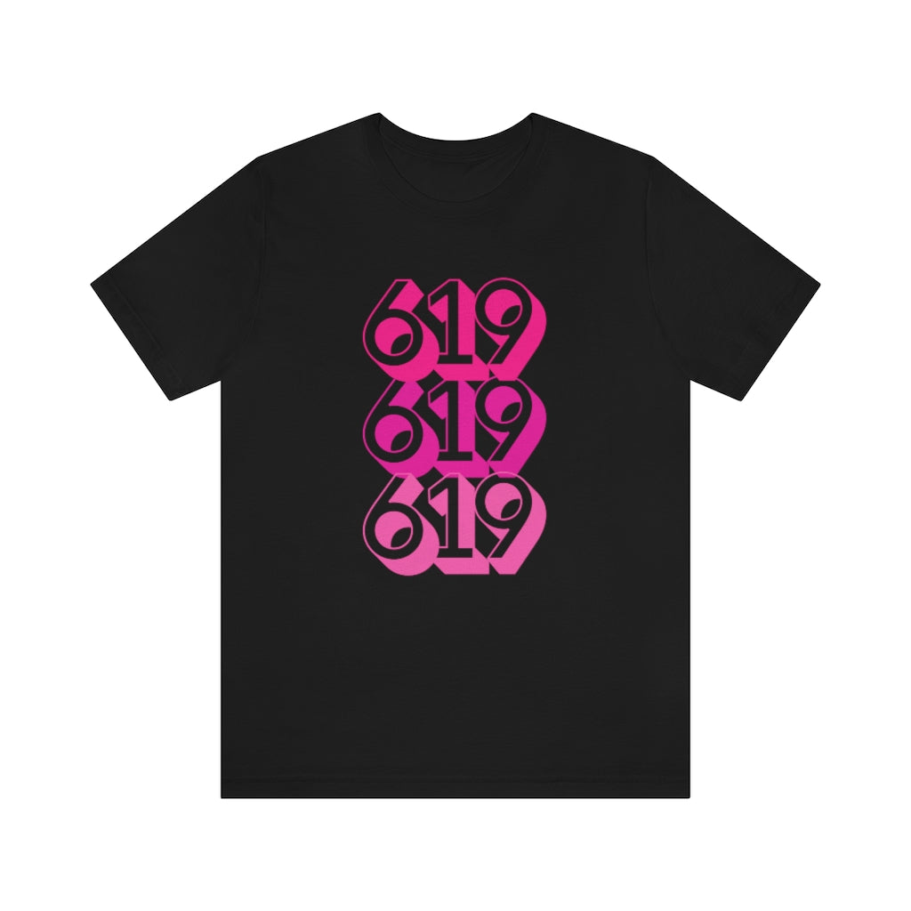 619 Tee | Pink San Diego Area Code T-Shirt