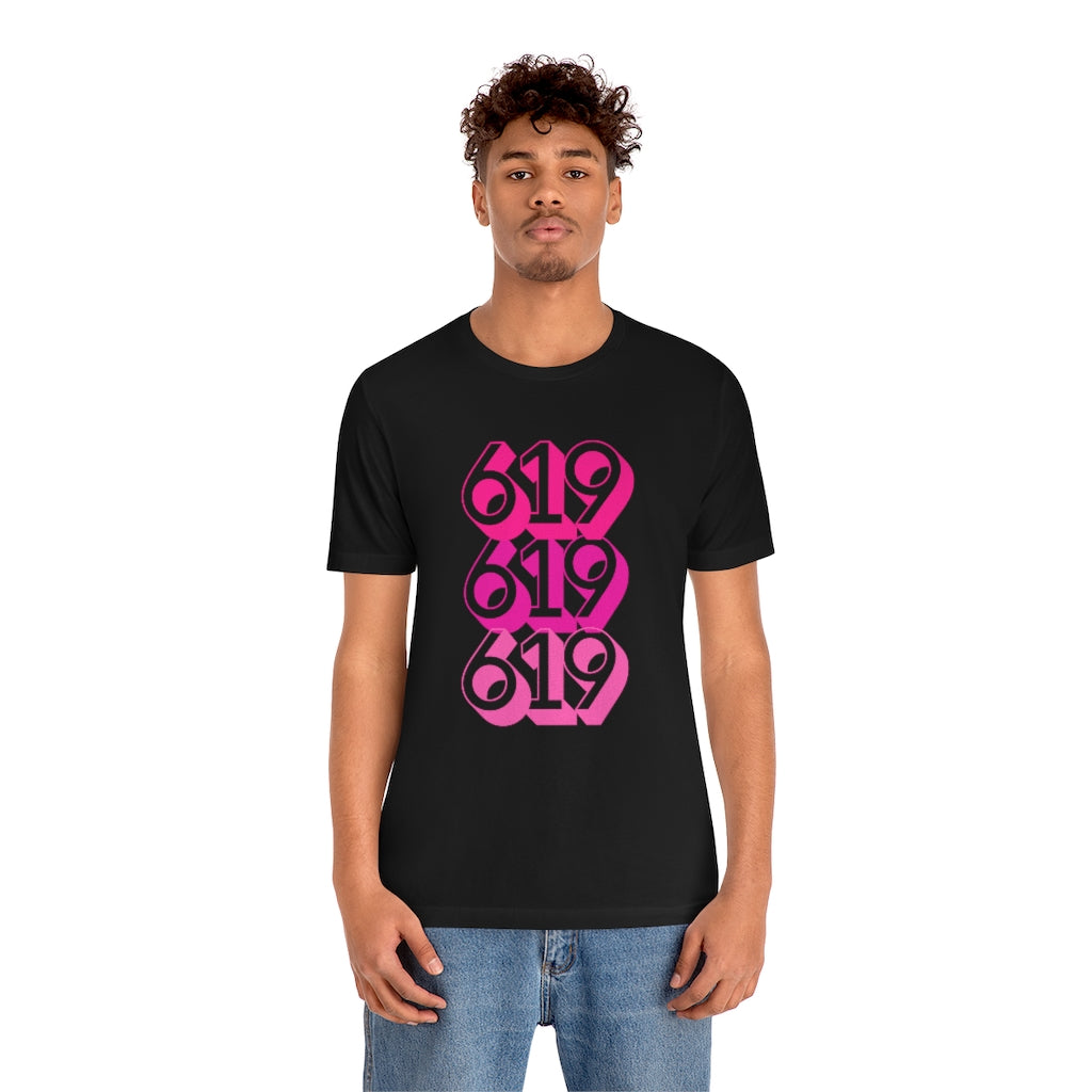 619 Tee | Pink San Diego Area Code T-Shirt