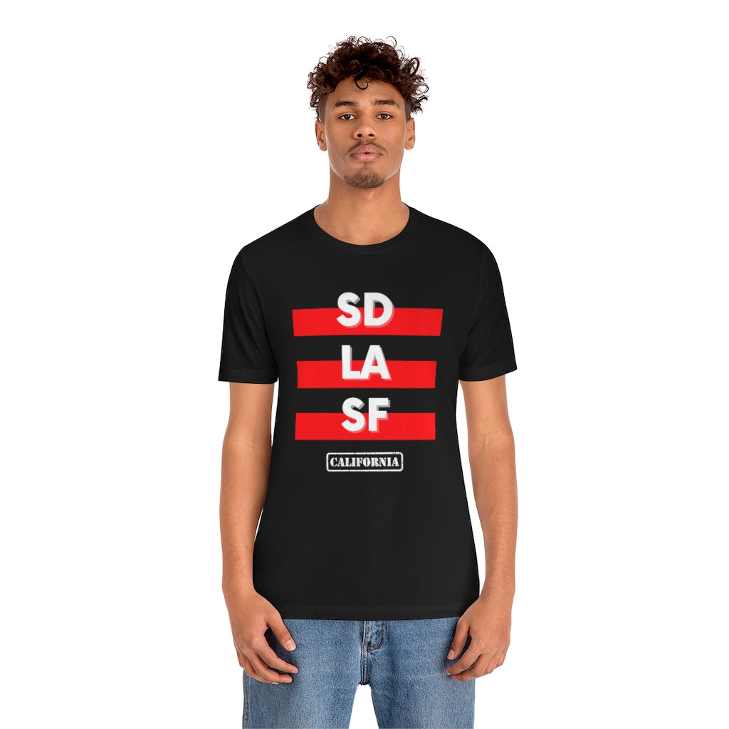 SD LA SF California Tee (Red)
