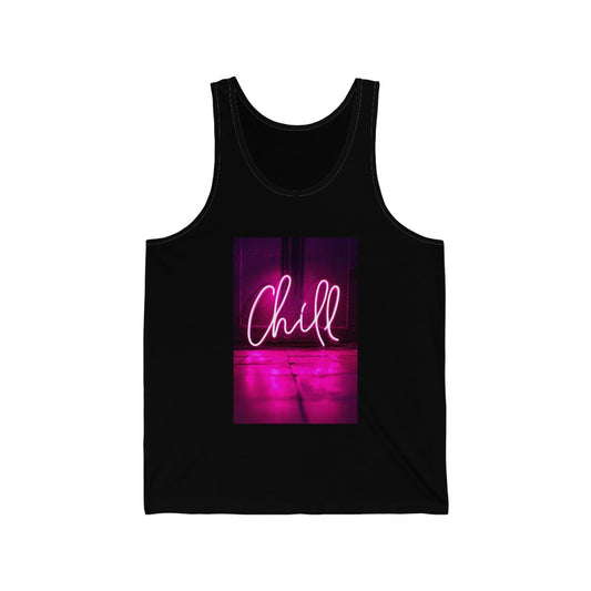 Chill Tank-Top | Pink Neon Sign