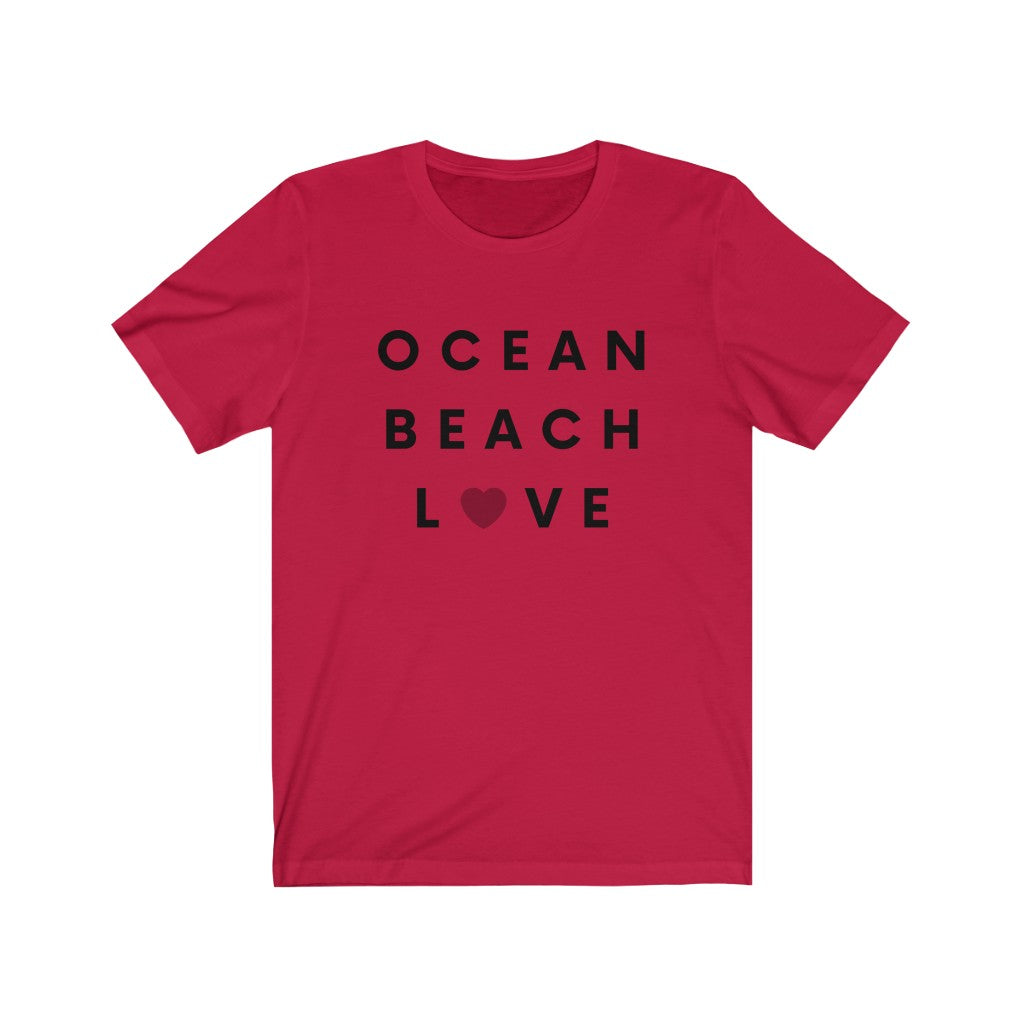 Ocean Beach Love Tee, San Diego Neighborhood T-Shirt (Unisex) (Multiple Colors Avail)