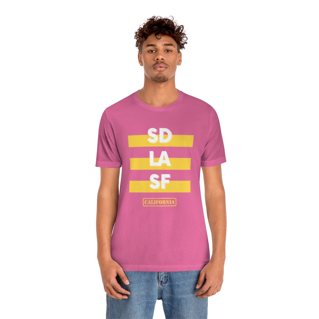 SD LA SF California Tee (Yellow)