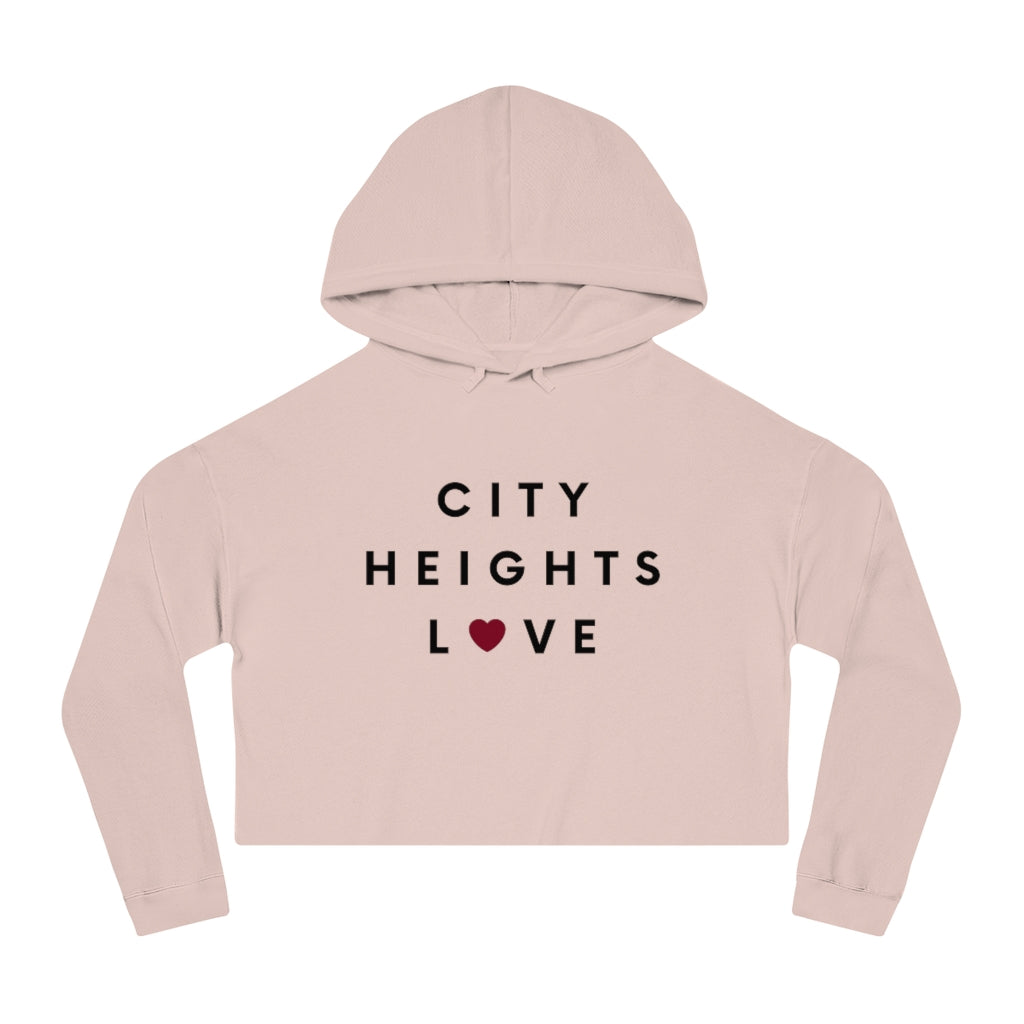 City Heights Love Women's Cropped Hoodie, SD Hooded Sweatshirt