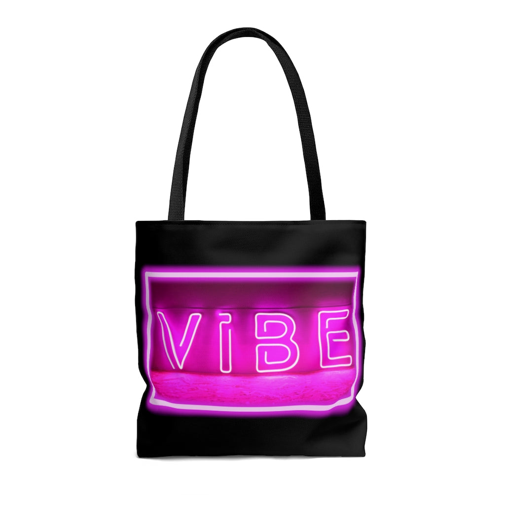 Vibe Neon Pink Sign Tote Bag