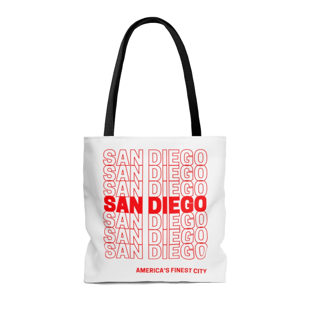 San Diego "Thank You" Red Tote Bag
