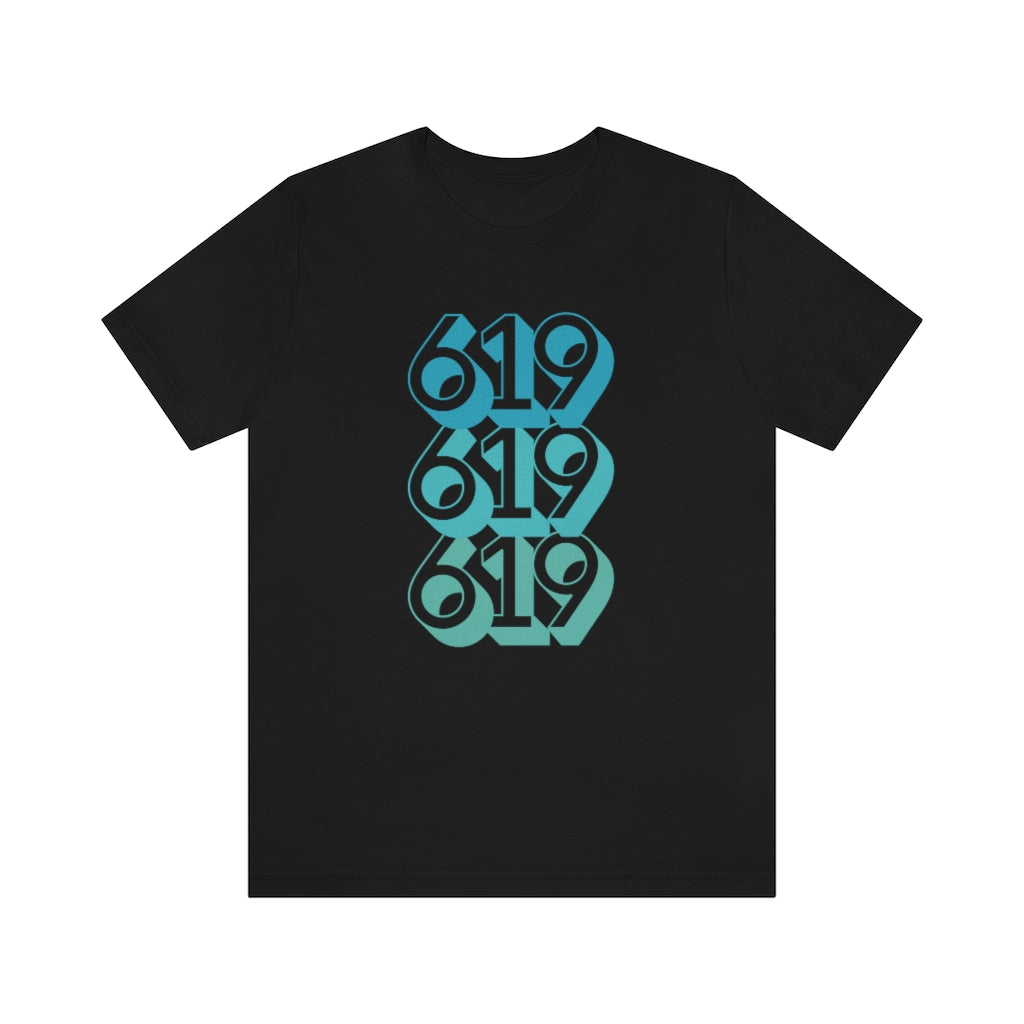 619 Tee | Teal San Diego Area Code T-Shirt