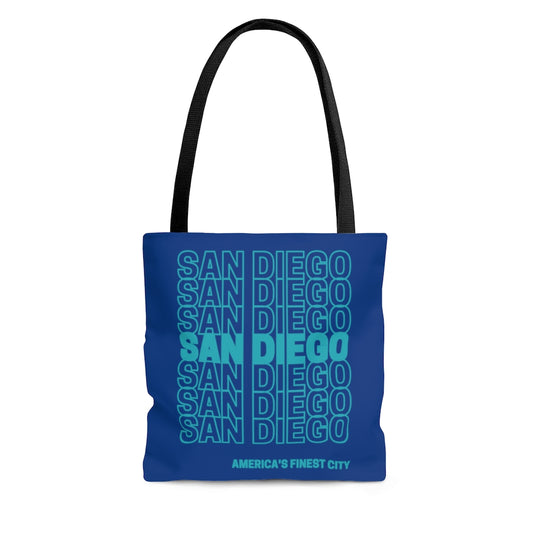 San Diego "Thank You" Teal Tote Bag
