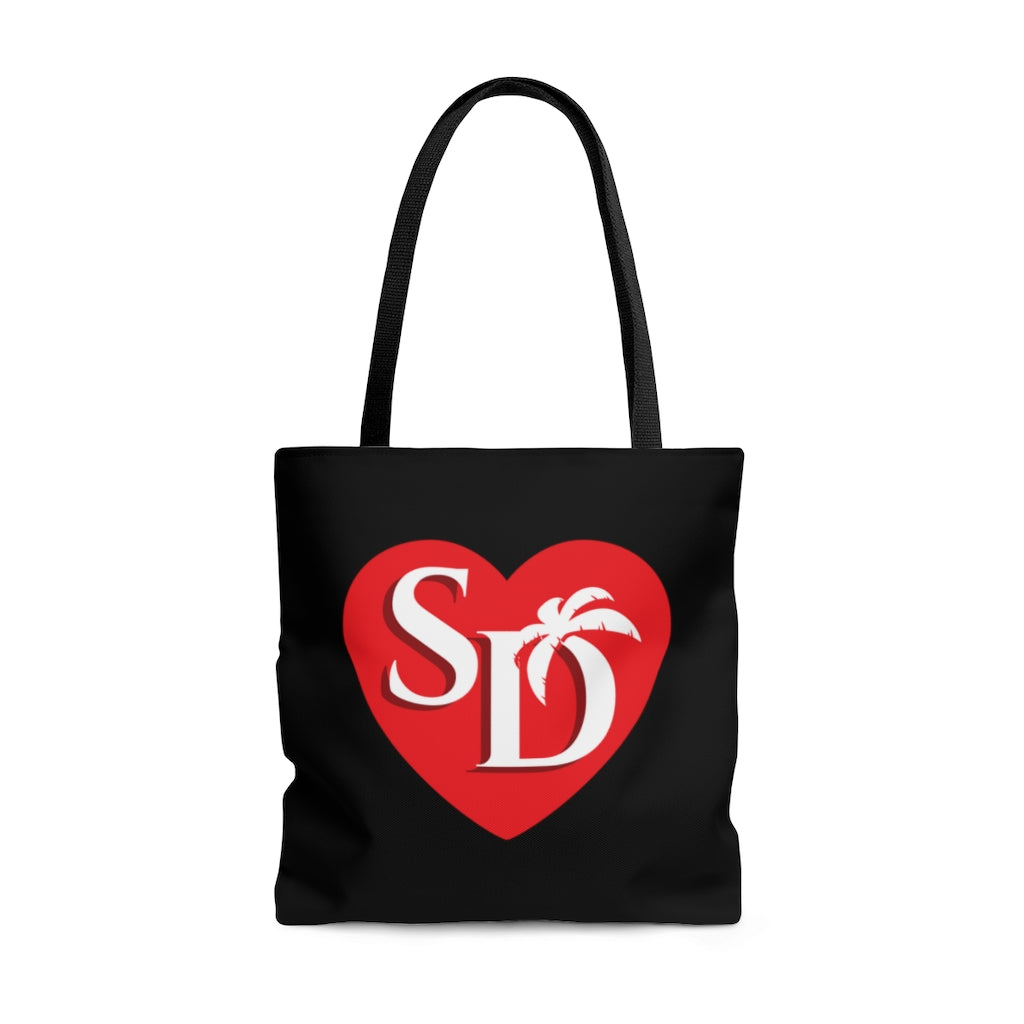I Heart SD Black Tote Bag
