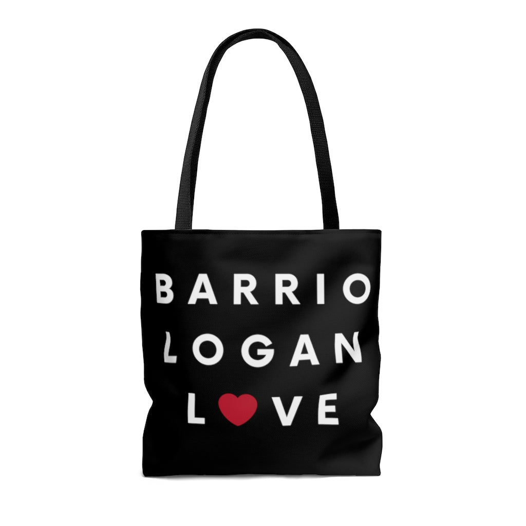 Barrio Logan Love Black Tote Bag, SD Beach Bag