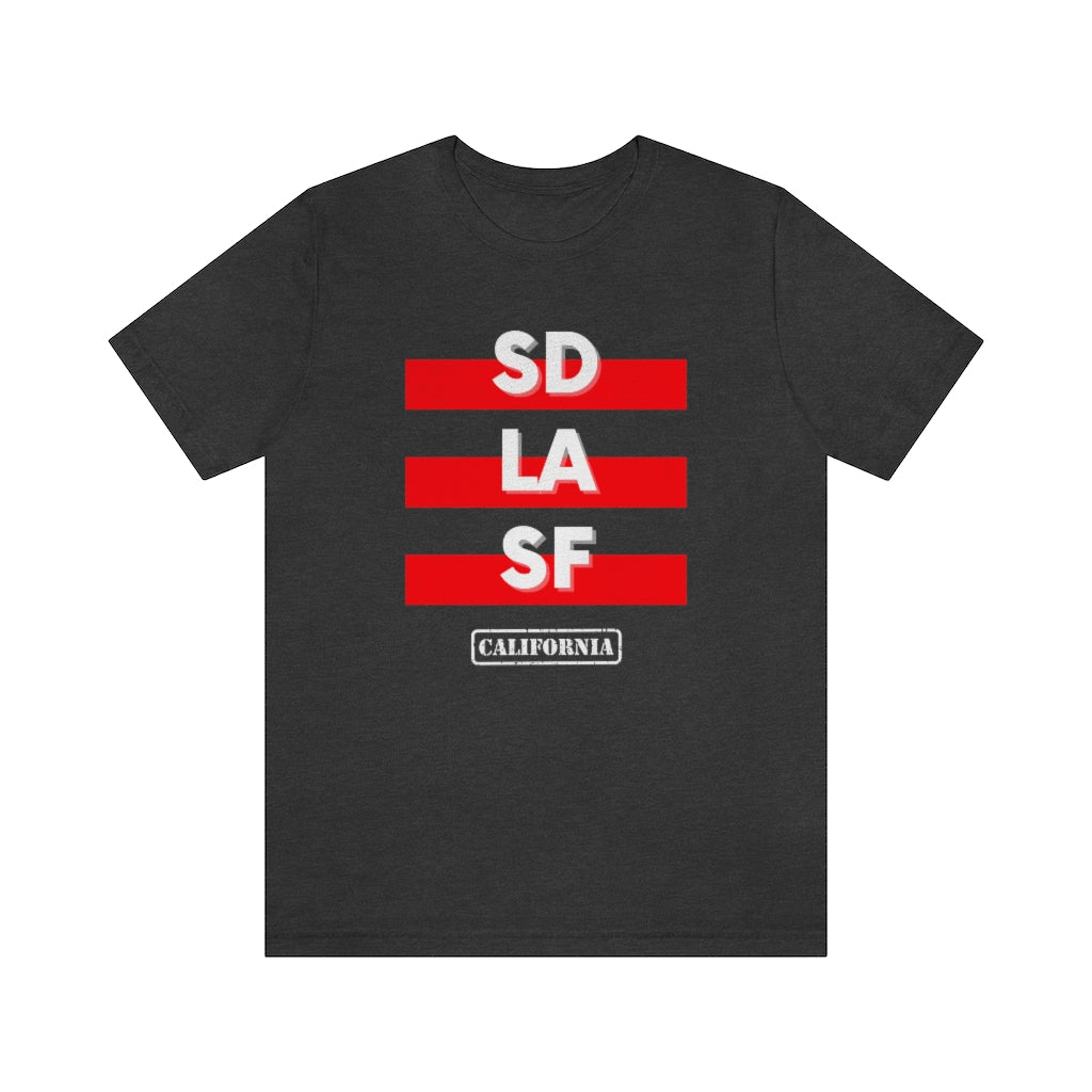 SD LA SF California Tee (Red)
