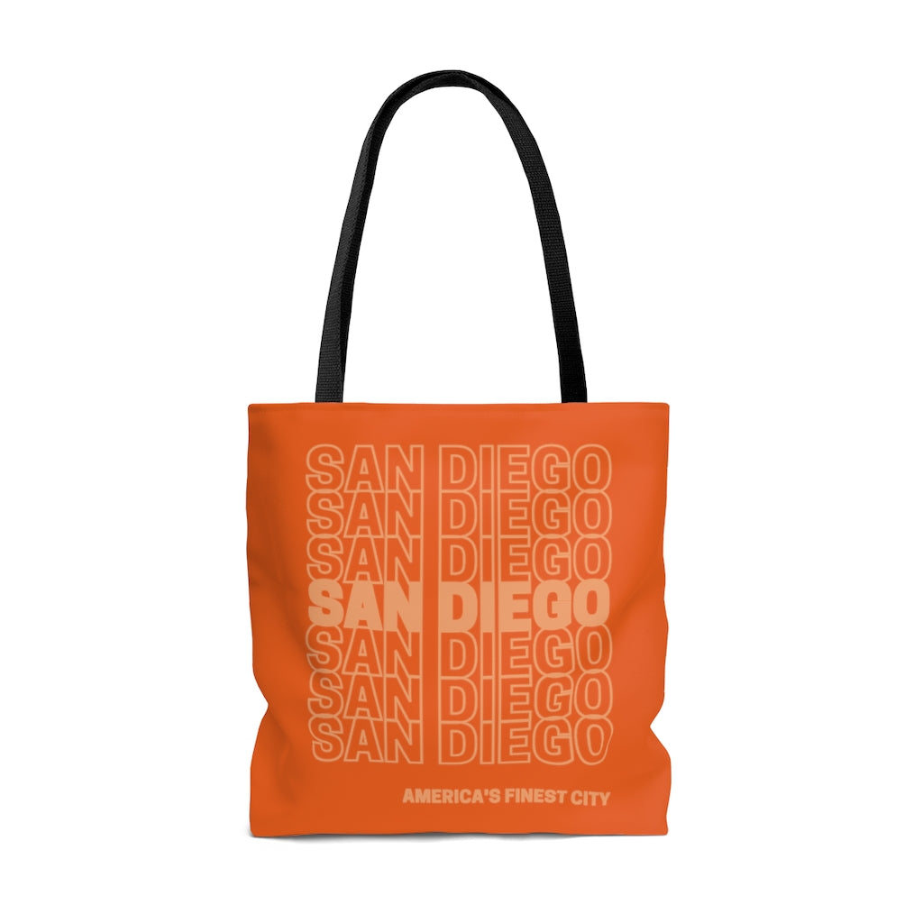 San Diego "Thank You" Orange Tote Bag