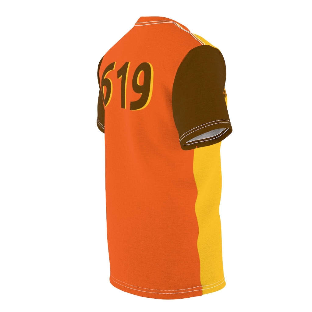 San Diego Padres Inspired Brown Gold and Orange T-shirt