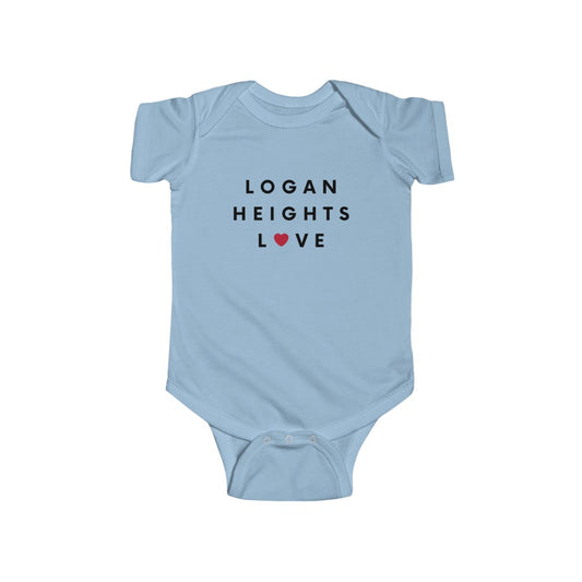 Logan Heights Love Baby Onesie, San Diego Infant Bodysuit