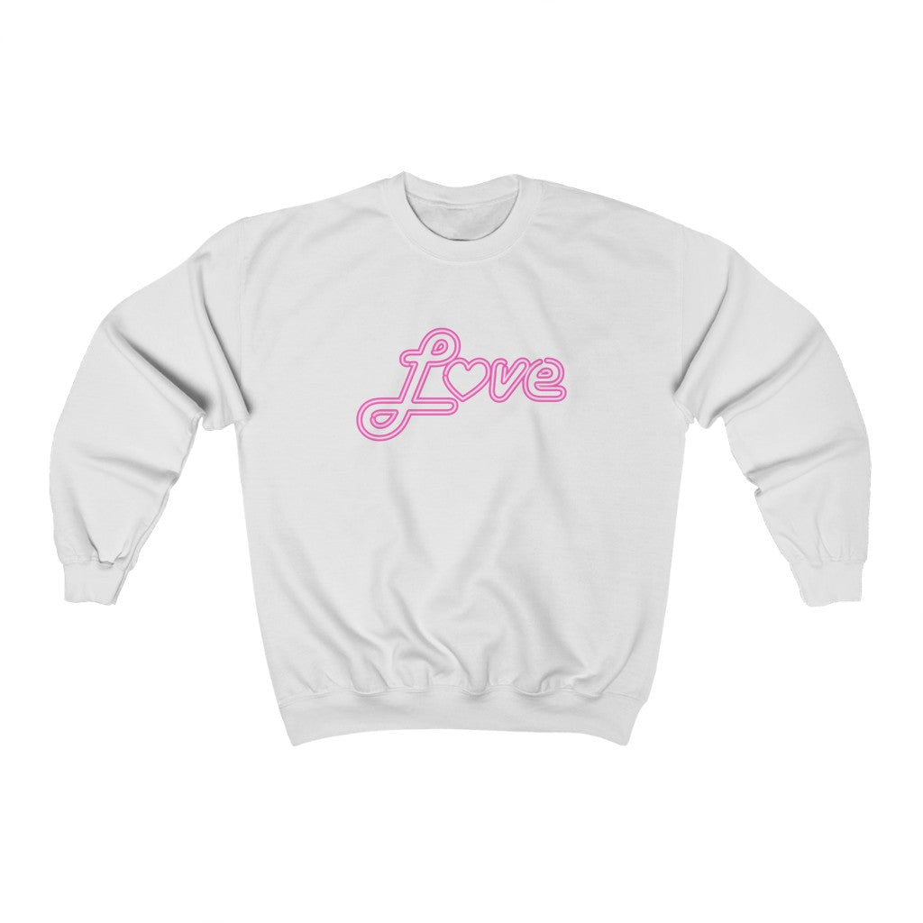 Love Neon Pink Sweatshirt