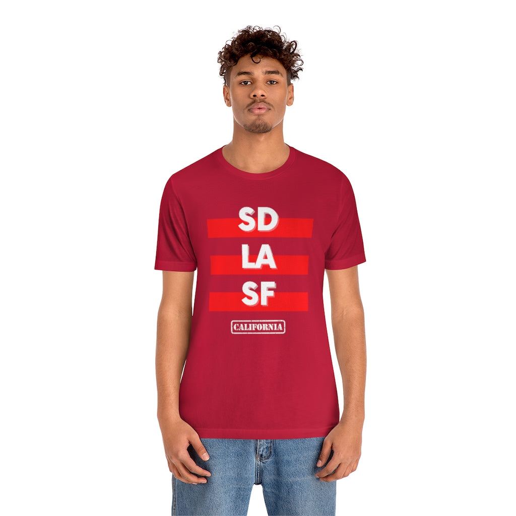 SD LA SF California Tee (Red)
