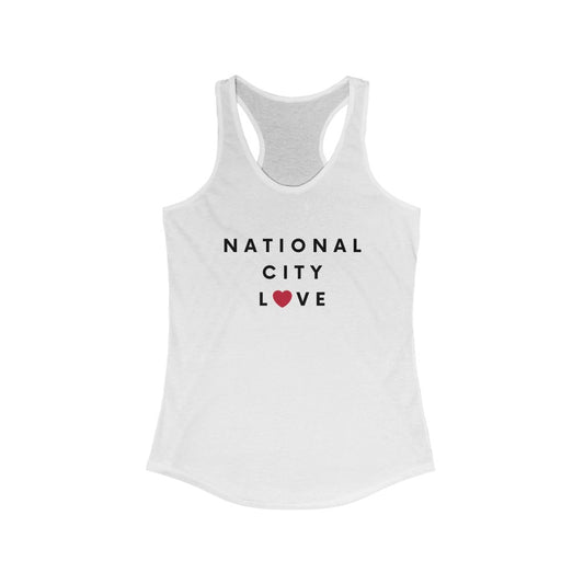 National City Love Women's Racerback Tank Top, San Diego County Neighborhood Sleeveless T-Shirt (Multiple Colors Avail)
