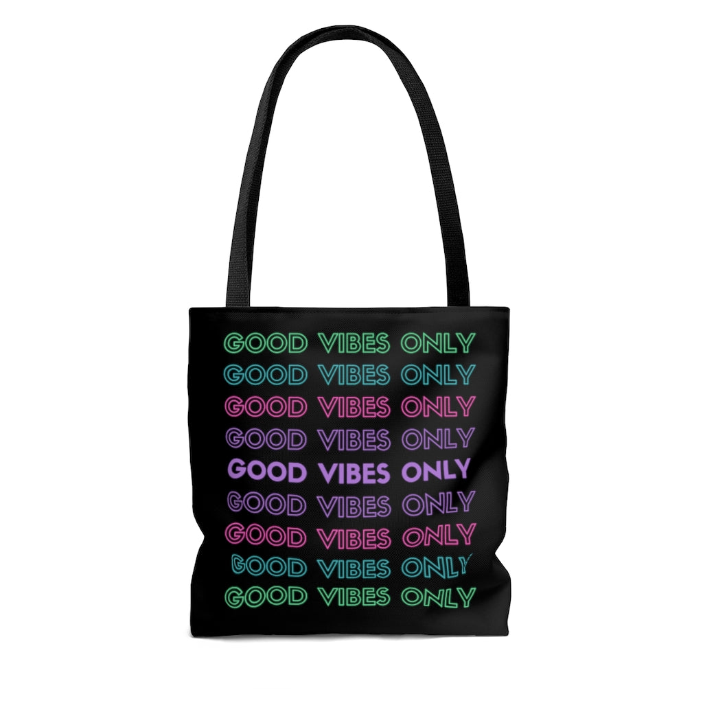 Good Vibes Only Black Tote Bag