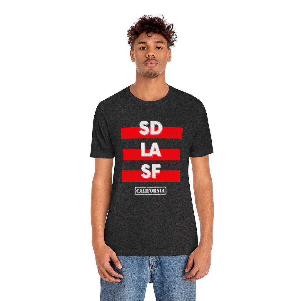 SD LA SF California Tee (Red)