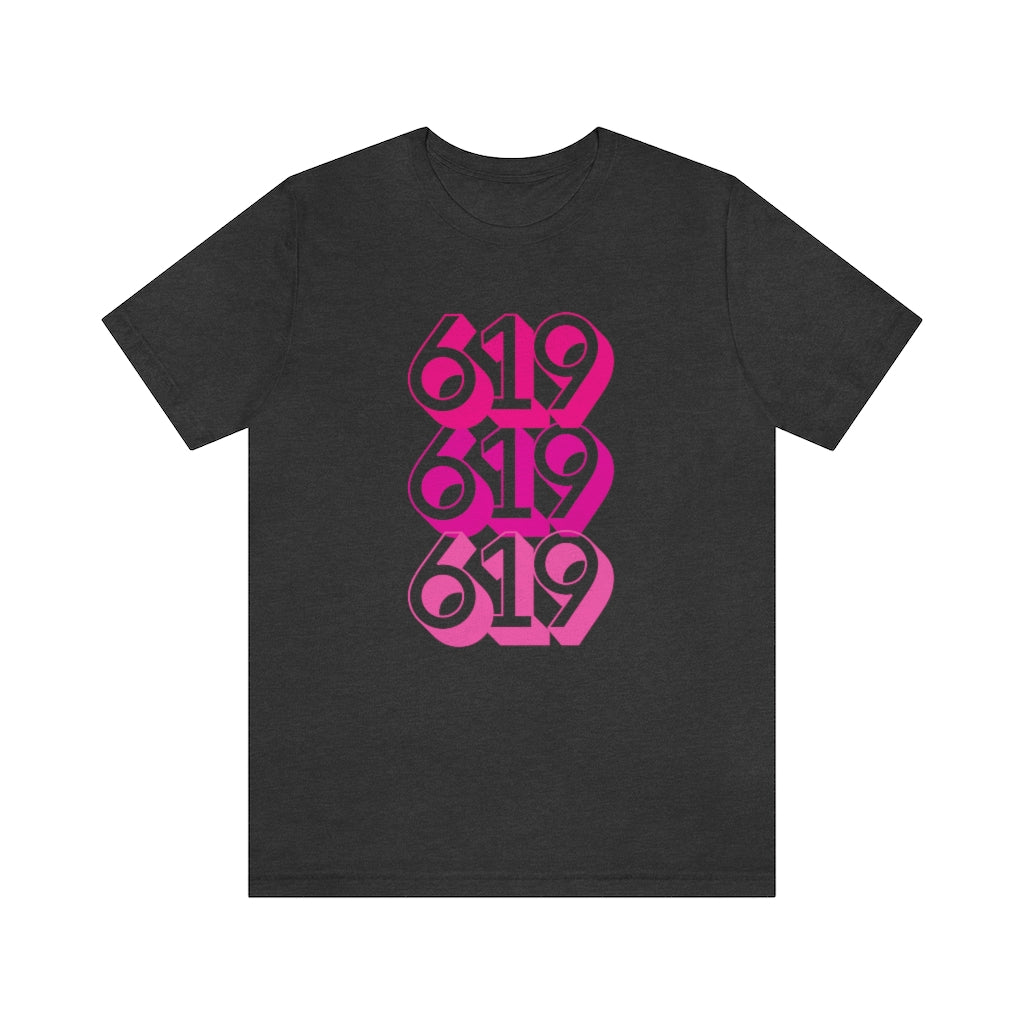 619 Tee | Pink San Diego Area Code T-Shirt