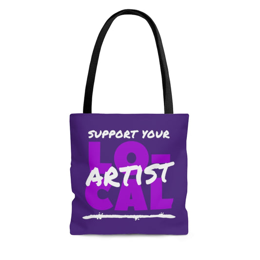 Support Your Local Artist Tote Bag (Purple)