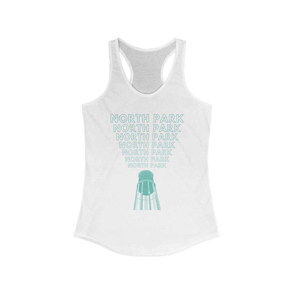 "Yell North Park" Women's Tank-Top (Green)