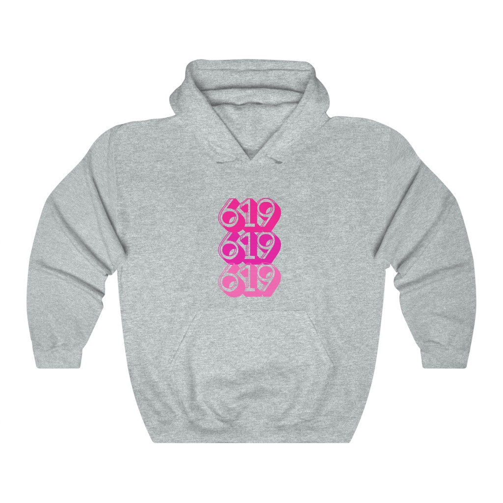 619 Hoodie | San Diego Pink Sweatshirt