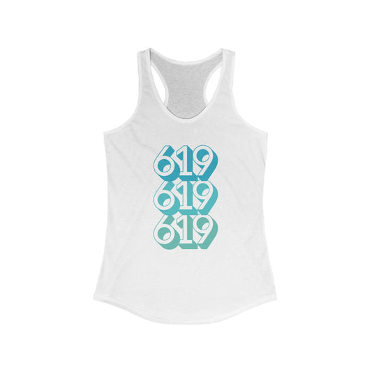 619 Women's Racerback Tee | Teal SD Area Code Tank