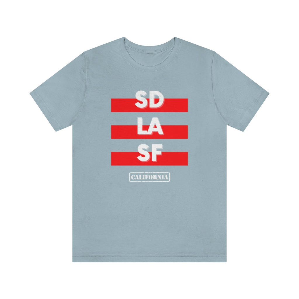 SD LA SF California Tee (Red)