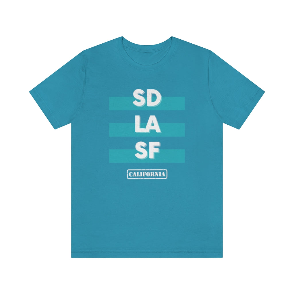SD LA SF California Tee (Teal)