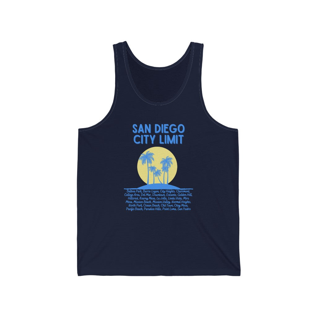 San Diego City Limit Tank | SD Areas (Baby Blue)