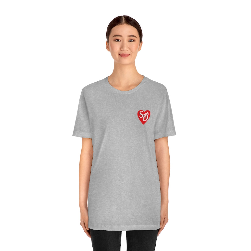 I Heart SD Mock Pocket T-shirt