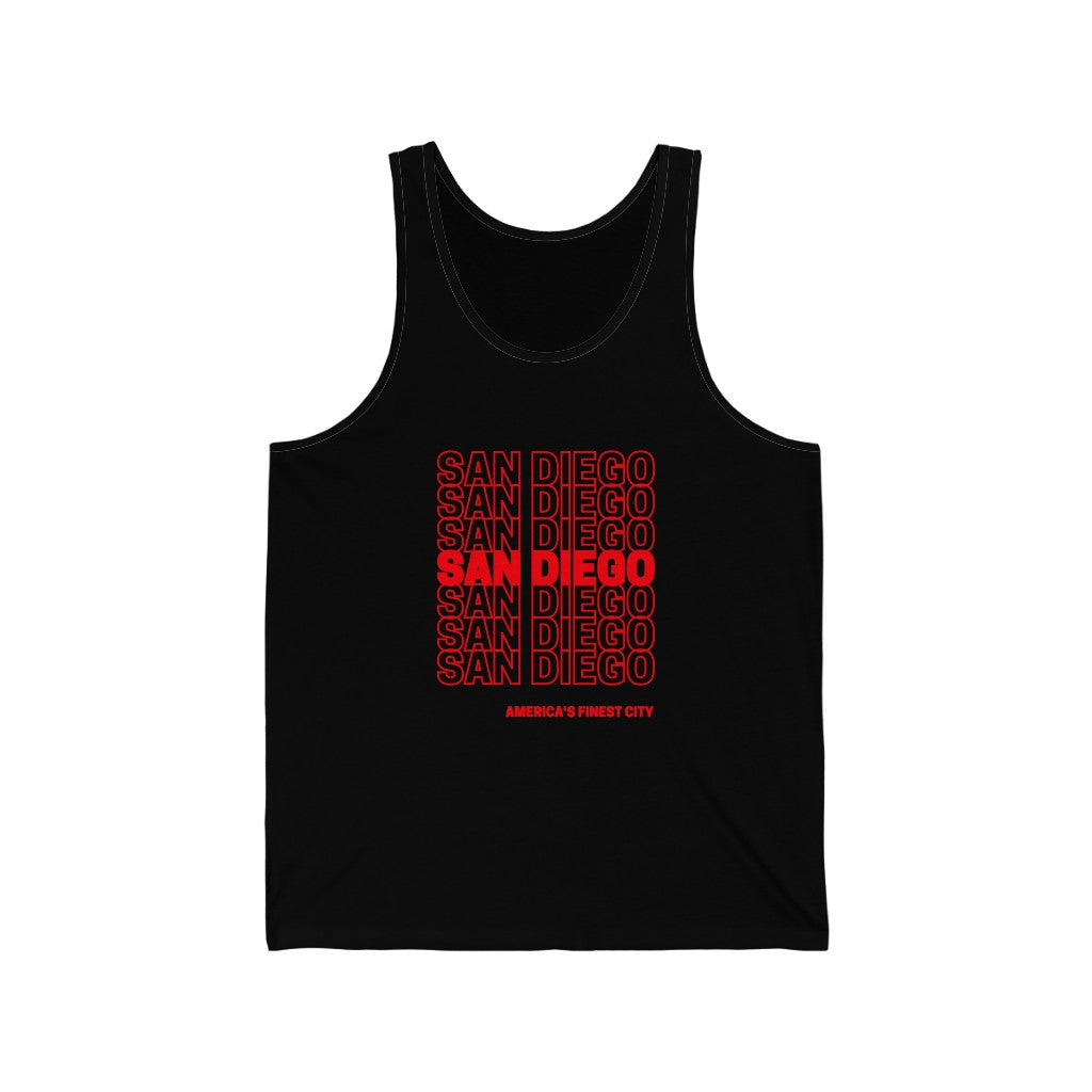 San Diego "Thank You" Tank Top (Red)