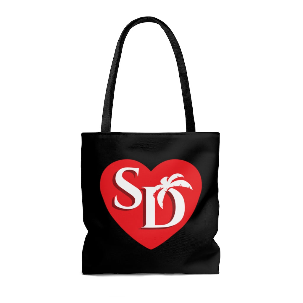 I Heart SD Black Tote Bag